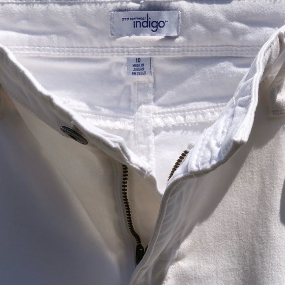 Great Northwest Indigo white crop pants size 10 - Picture 5 of 16